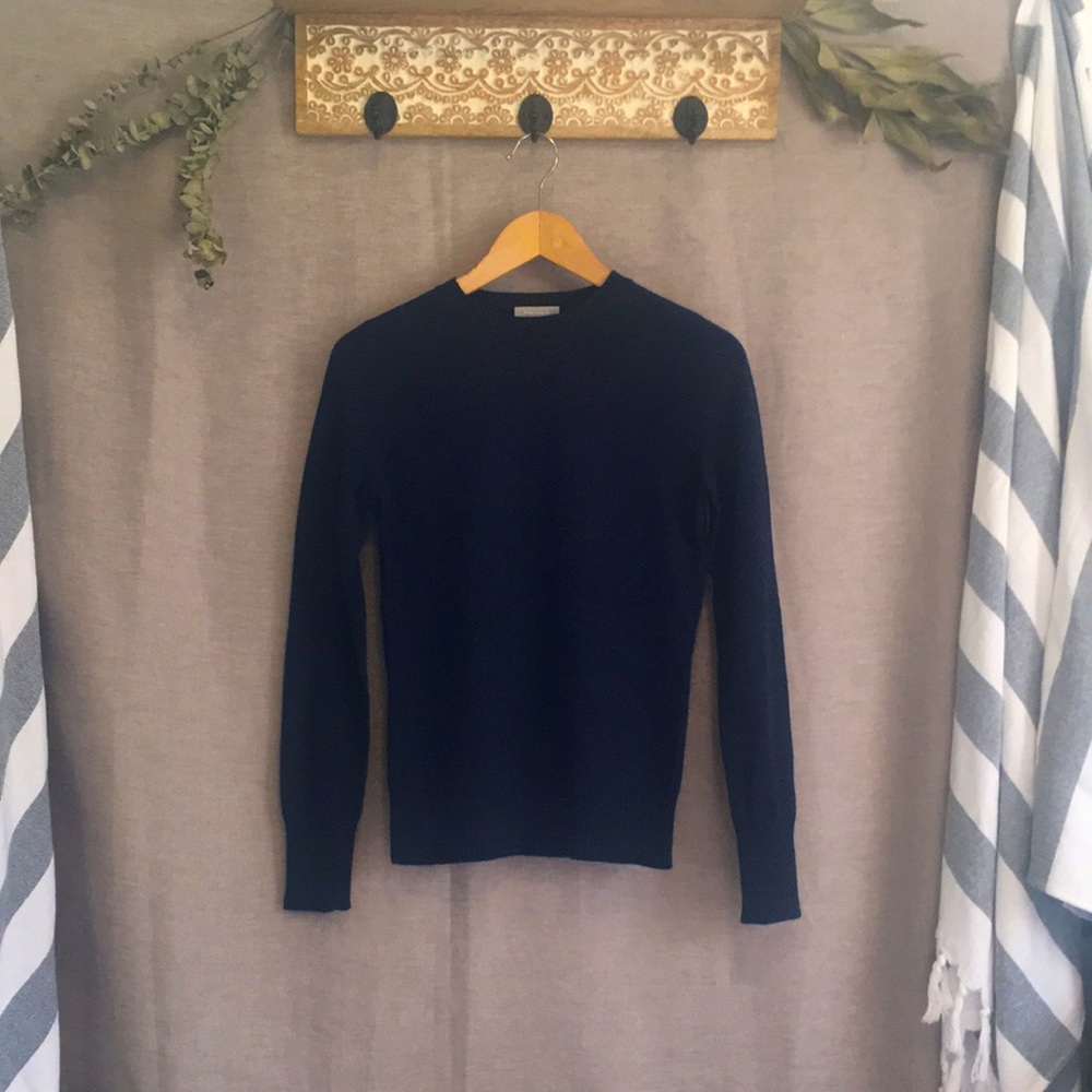NWT 100% Cashmere Crewneck Sweater by Hayden, Navy, Size S